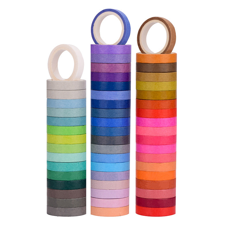 Basic solid color tape box set 60 psc