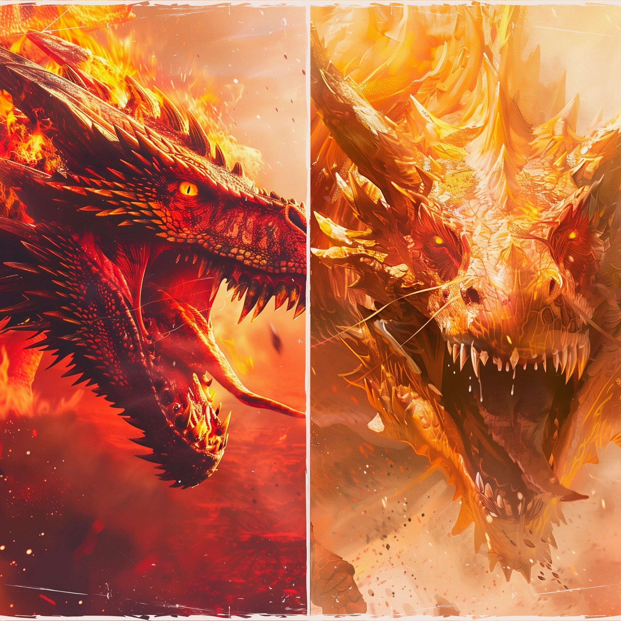 LunicArtDesign Dragons material paper 5.5 x 8.5 inches 20 different sheets