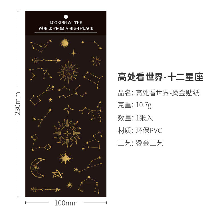 Tichen Gilded Snowflake & Star Stickers - 8 Designs - ViktaShop