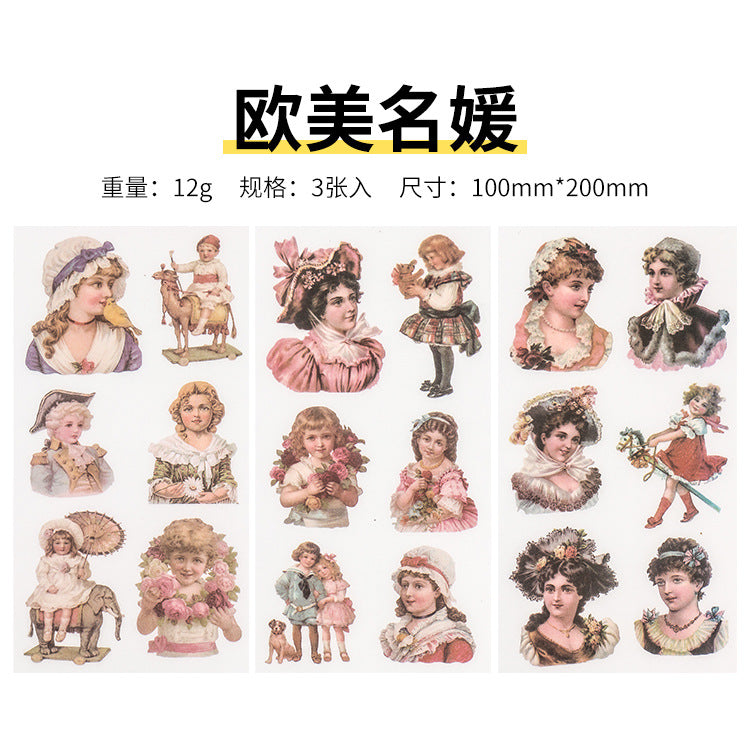 Small Fresh Flat DIY Stickers, 3 Sheets - ViktaShop