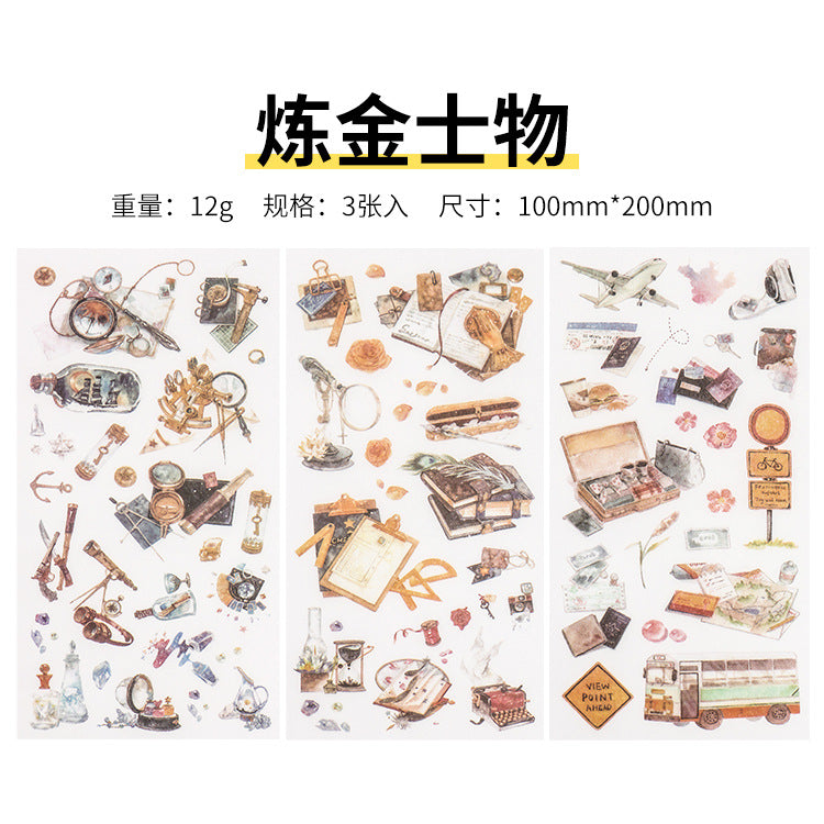 Small Fresh Flat DIY Stickers, 3 Sheets - ViktaShop