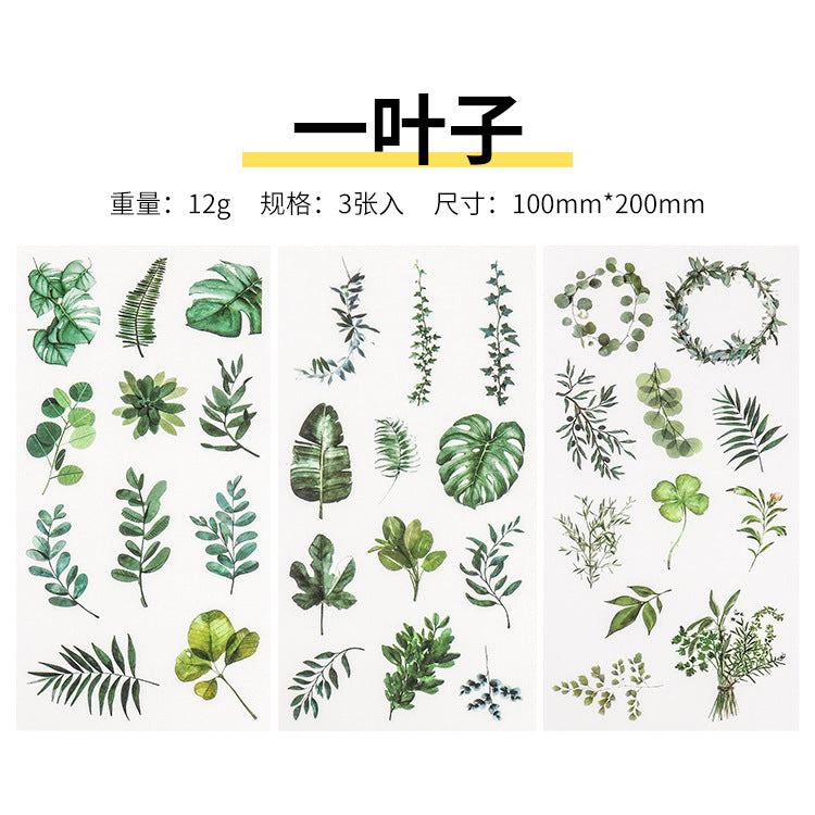 Small Fresh Flat DIY Stickers, 3 Sheets - ViktaShop