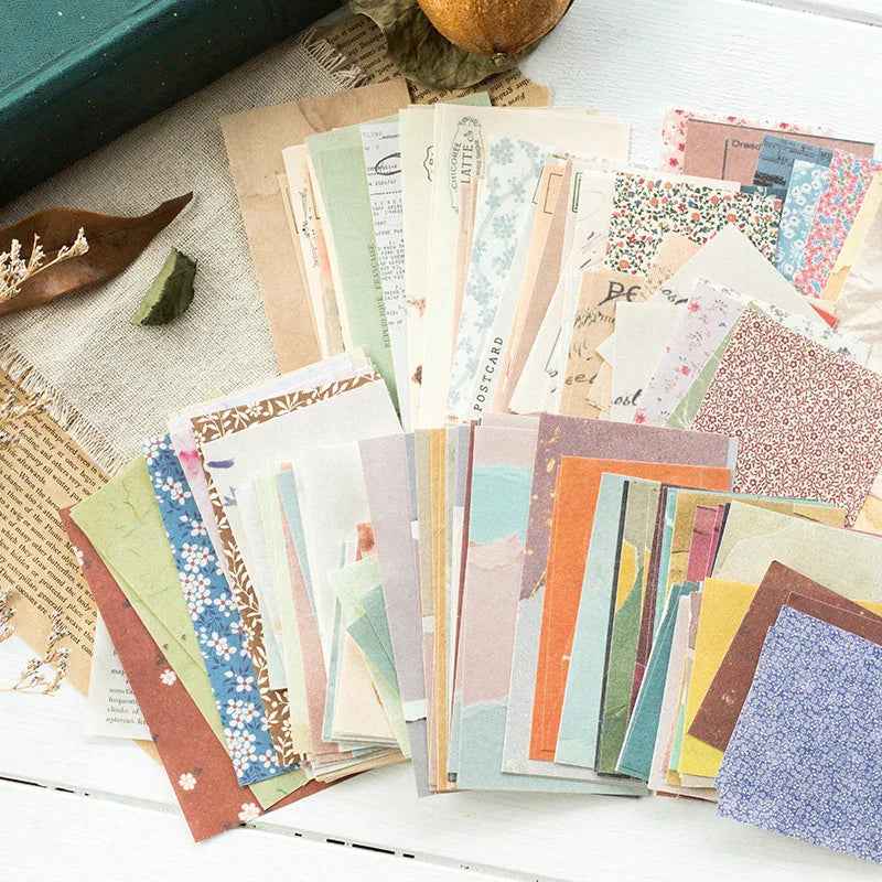 Village Garden Series Decorative Paper for Scrapbooking, 60 Pcs