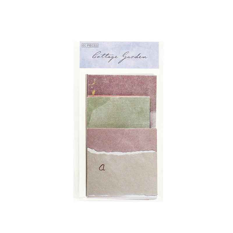 Village Garden Series Decorative Paper for Scrapbooking, 60 Pcs