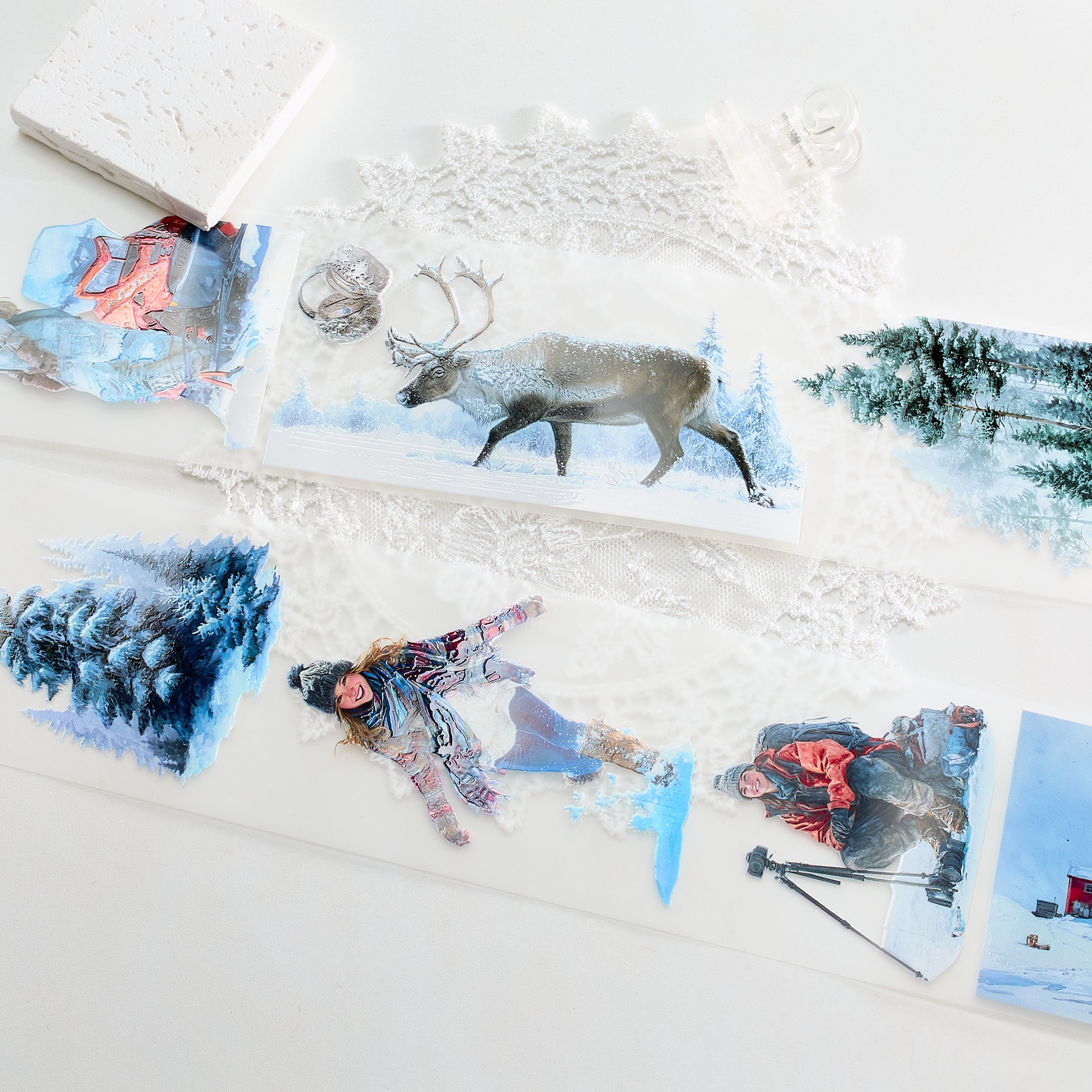 Shiimmer Snowfield PET Tape 6cm x 1m