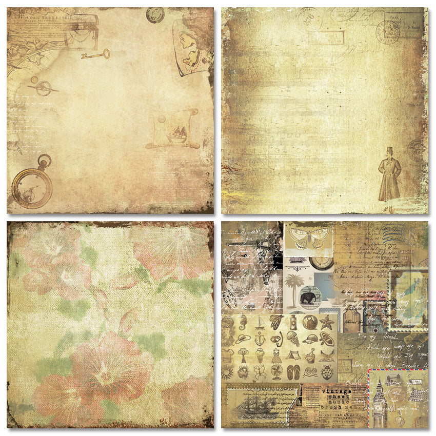 Attractive Time DIY Background Pattern Paper - 24 Sheets - ViktaShop