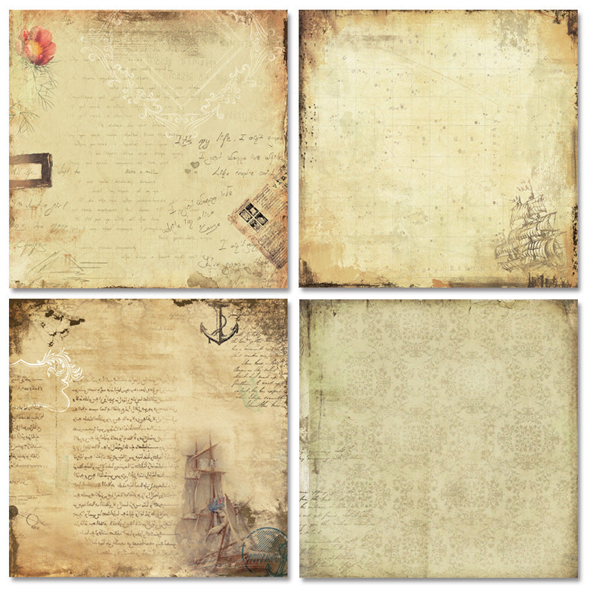 Attractive Time DIY Background Pattern Paper - 24 Sheets - ViktaShop