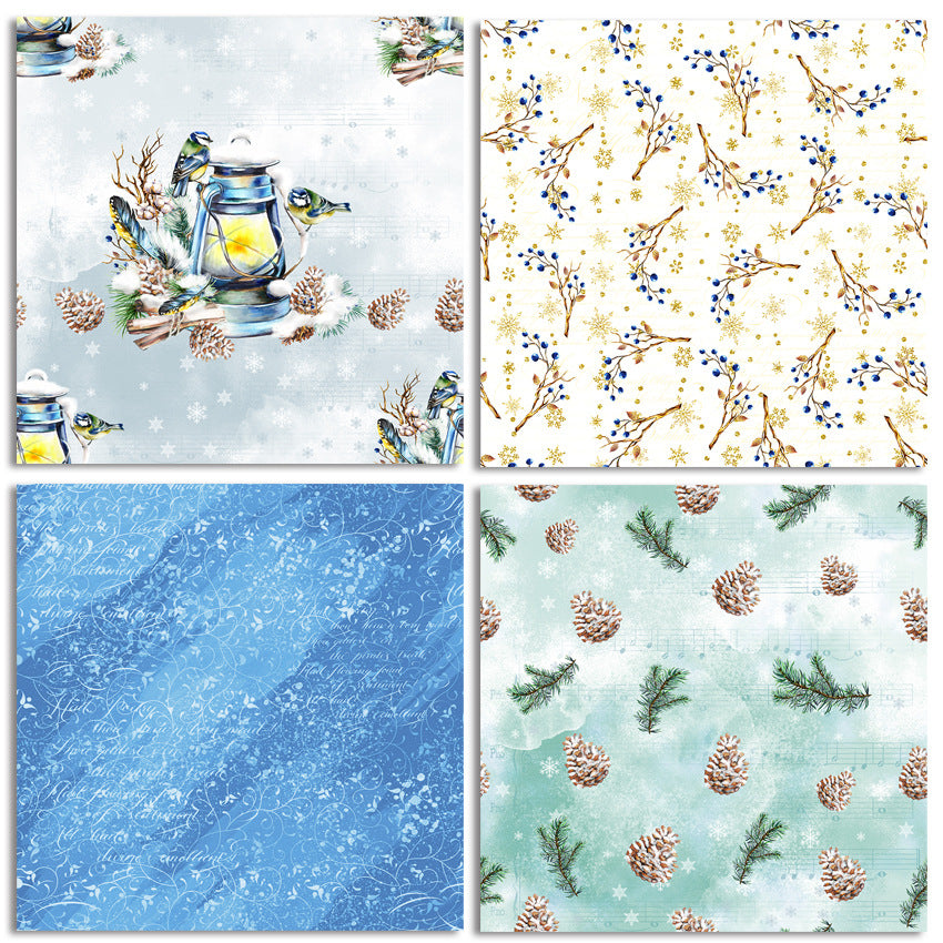 Winter Story Single-Sided Pattern Background Paper – 24 Sheets - ViktaShop