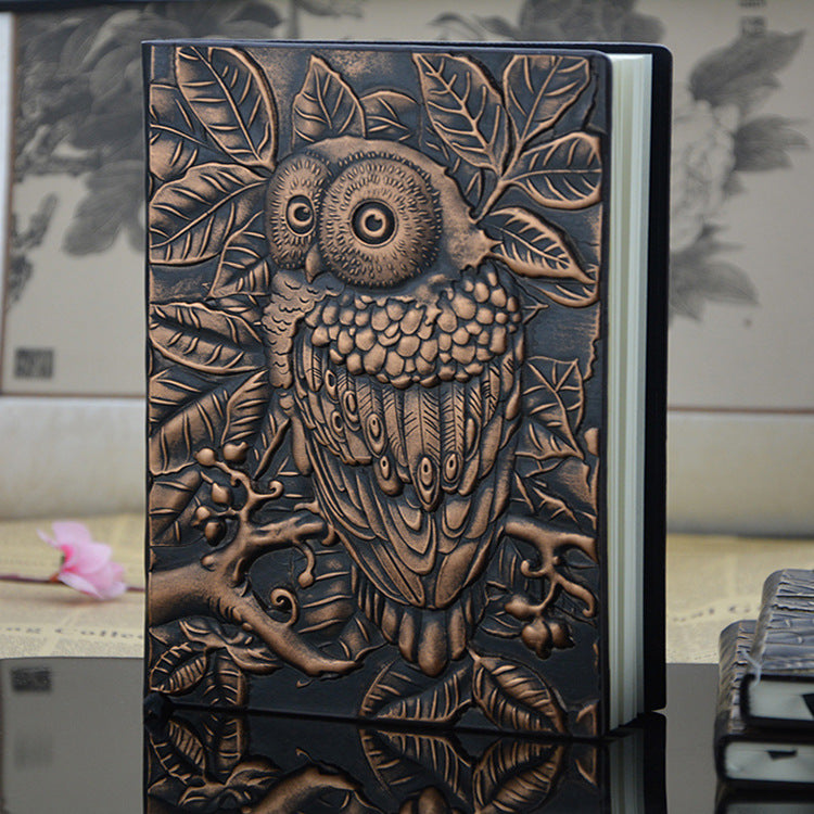 Owl notepad cross-mirror supply European retro notebook gift creative travel souvenir - ViktaShop