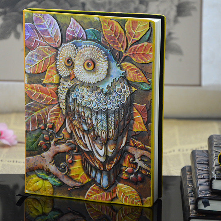 Owl notepad cross-mirror supply European retro notebook gift creative travel souvenir - ViktaShop