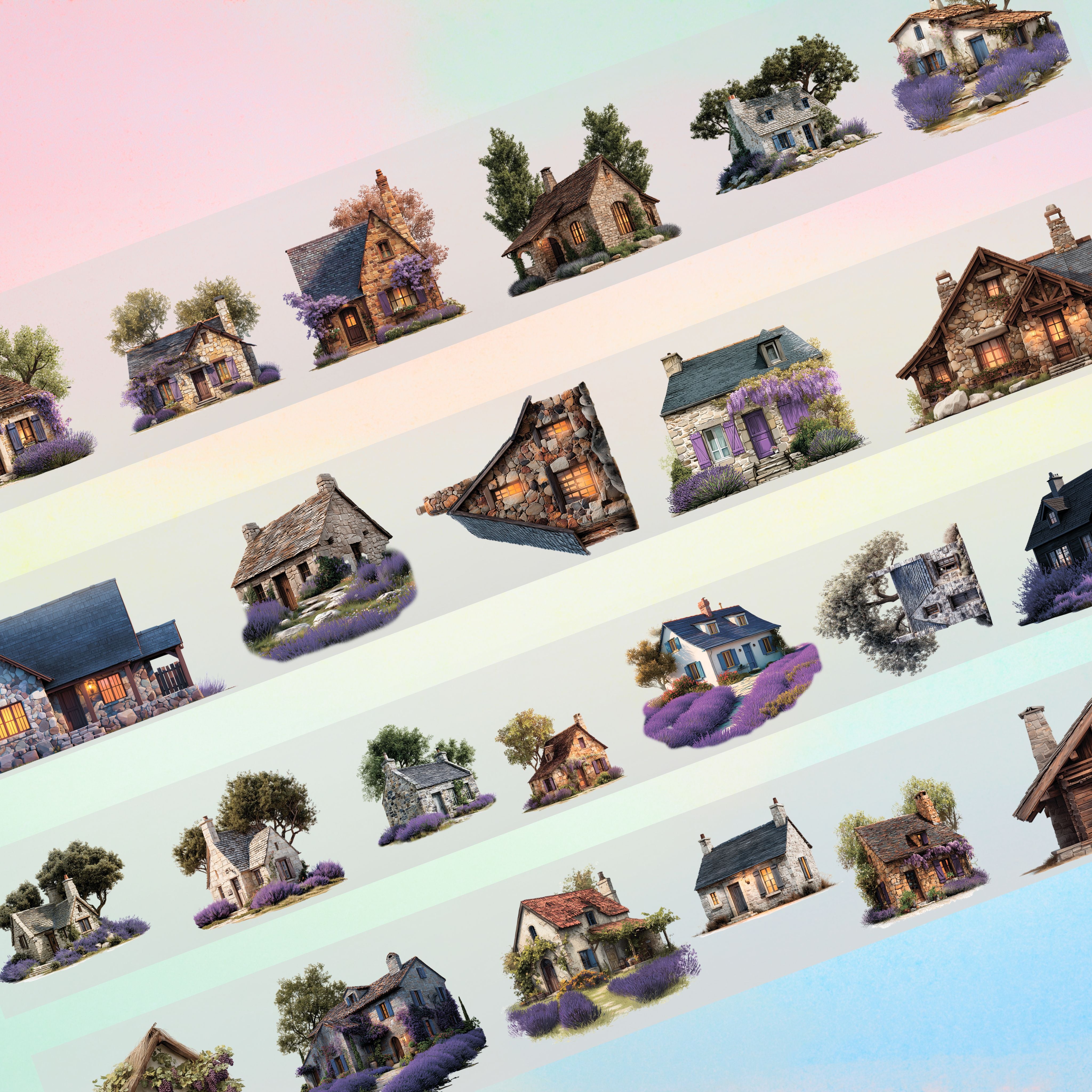 Queens Art Lavender Hose PET tape 8cm x 2.5m