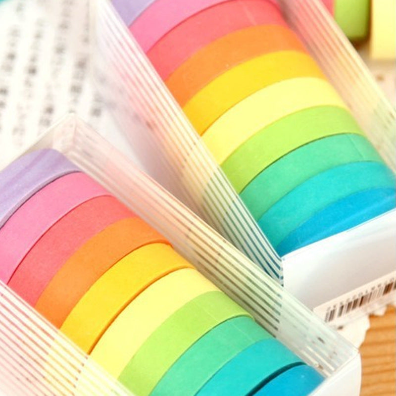 Candy color paper tapes box 10 psc