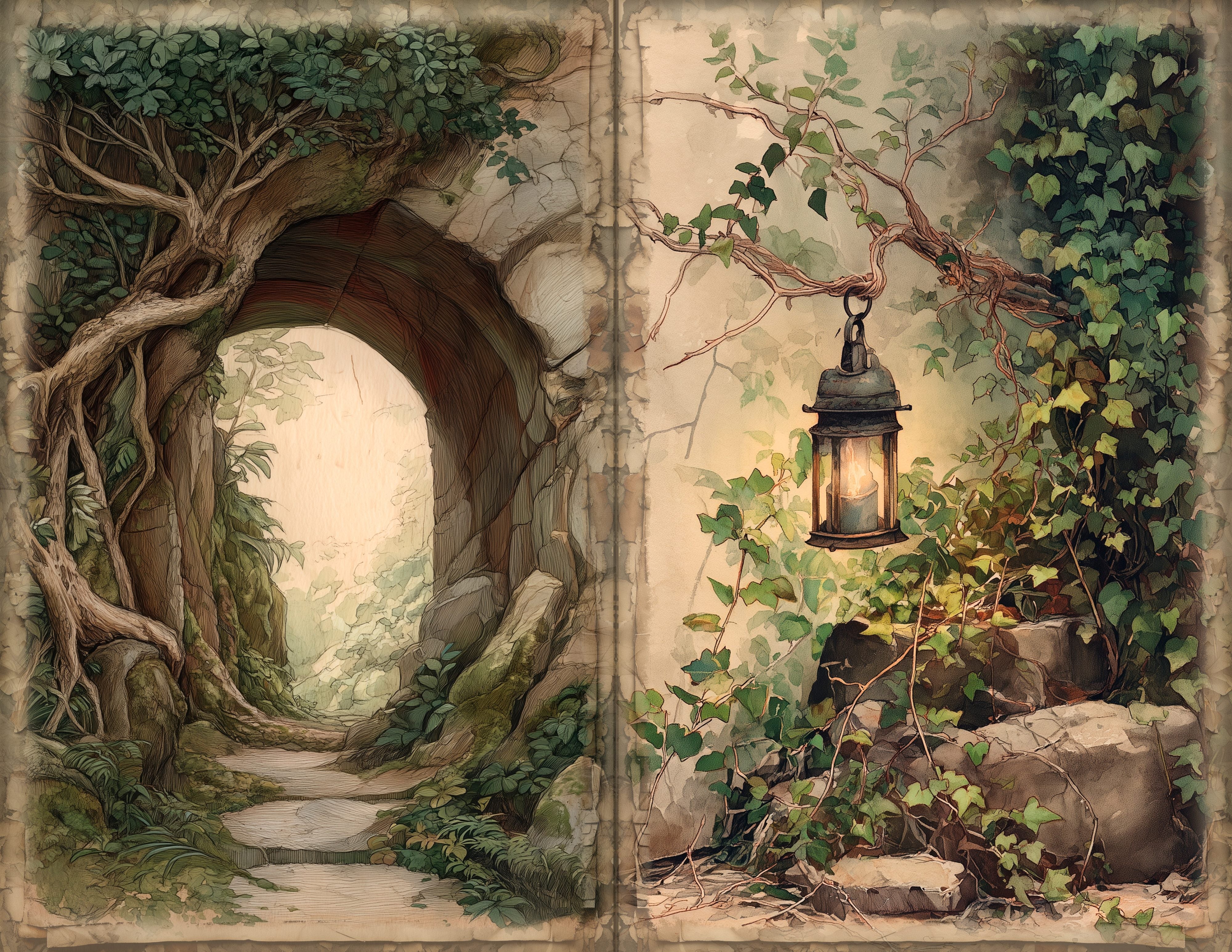 LunicArtDesign Garden material paper 5.5 x 8.5 inches 20 different sheets - ViktaShop