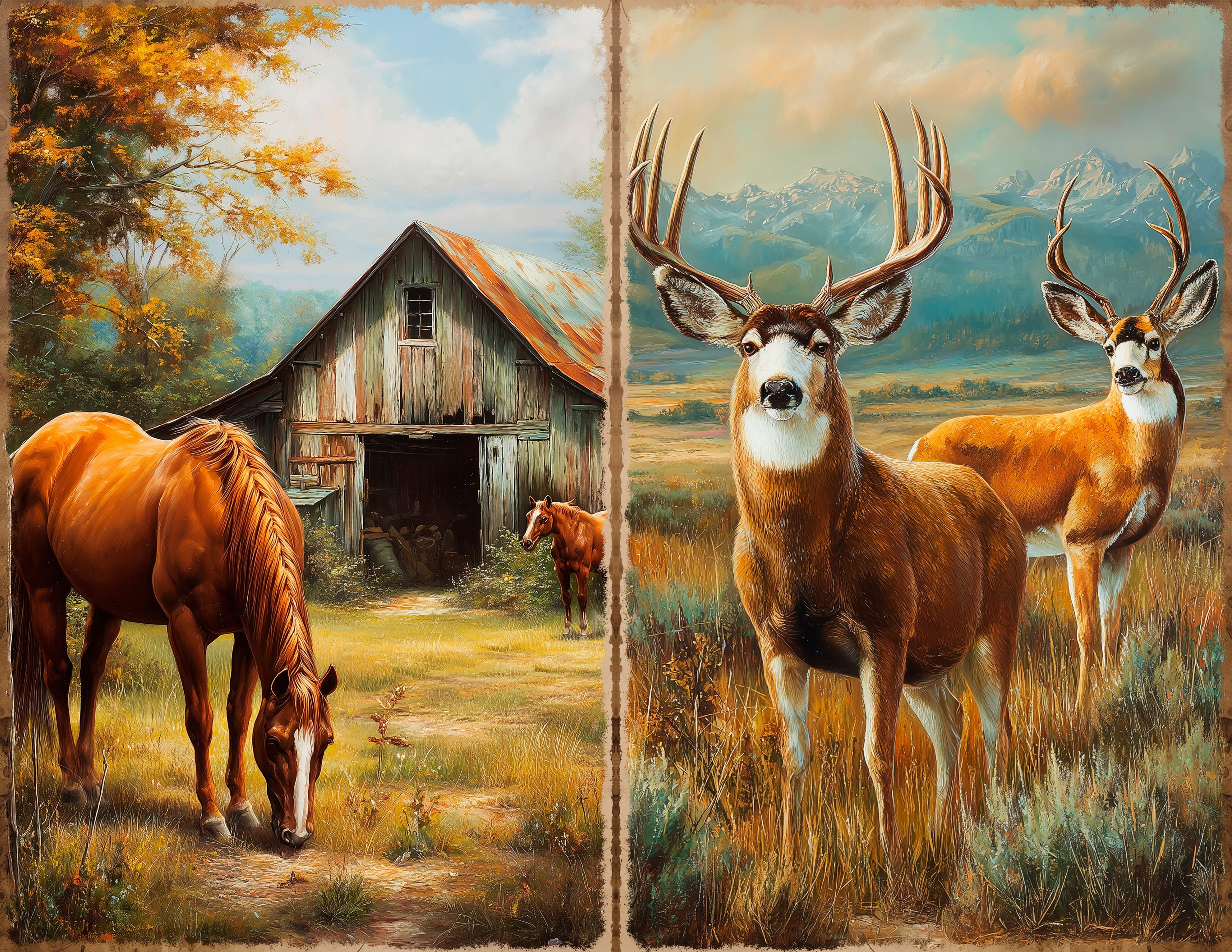 LunicArtDesign Wild West paper 5.5 x 8.5 inches 20 different sheets - ViktaShop