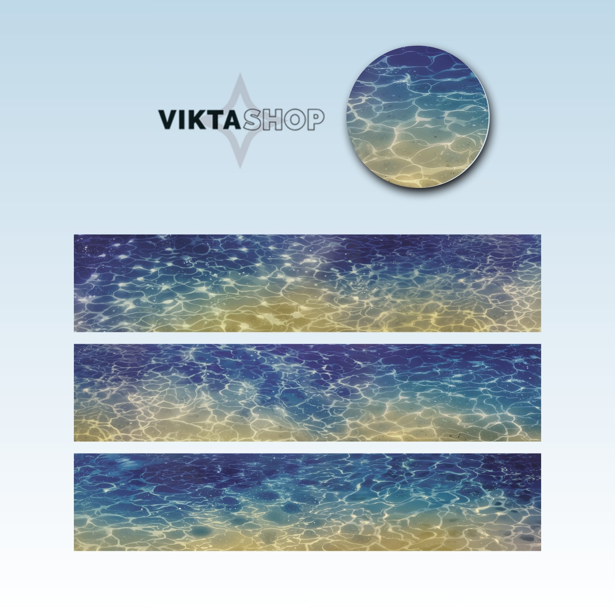 Viktashop Sunset Water PET Tape 7cm x 1m