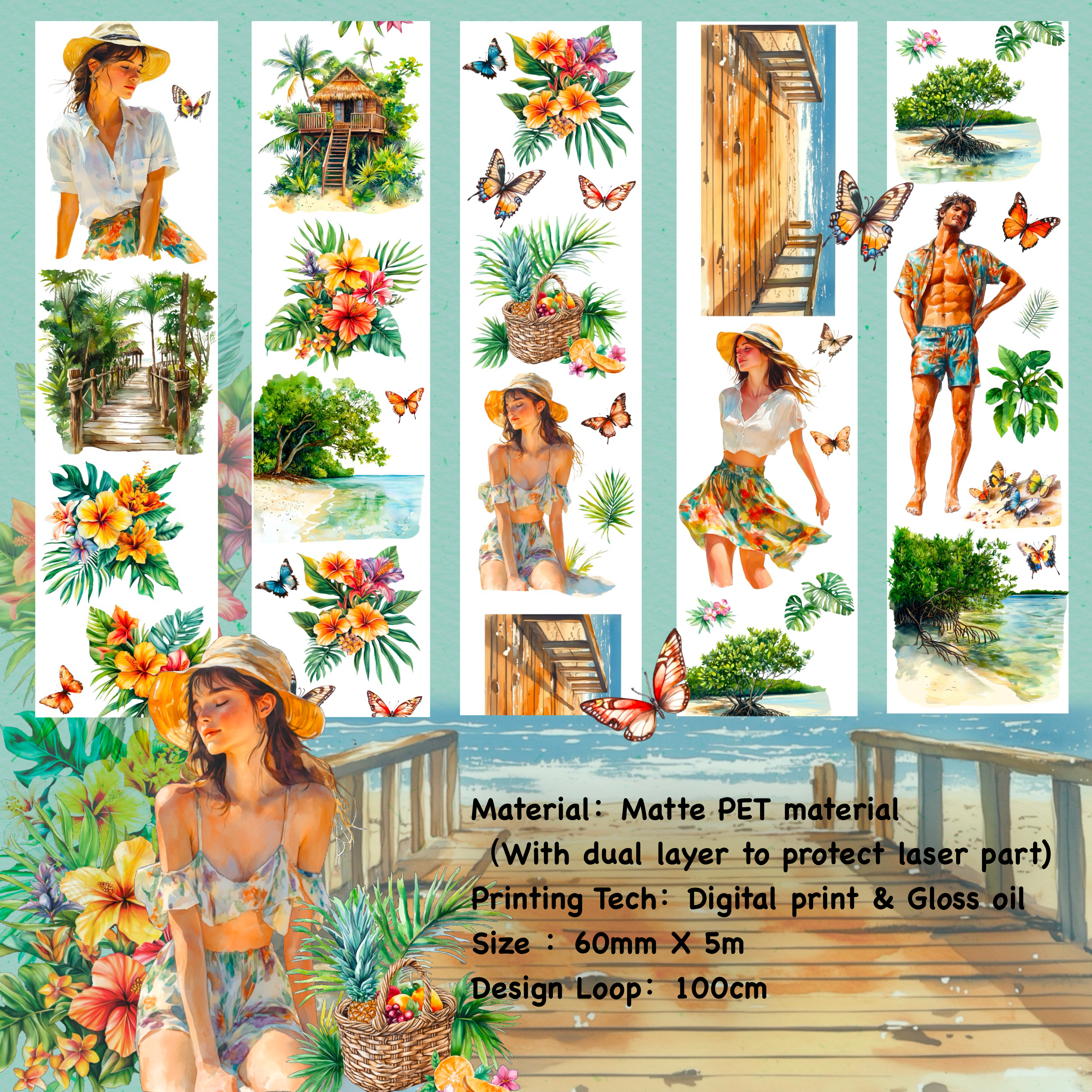 Shiimmer Island Vol.1 PET Tape 6cm x 1m
