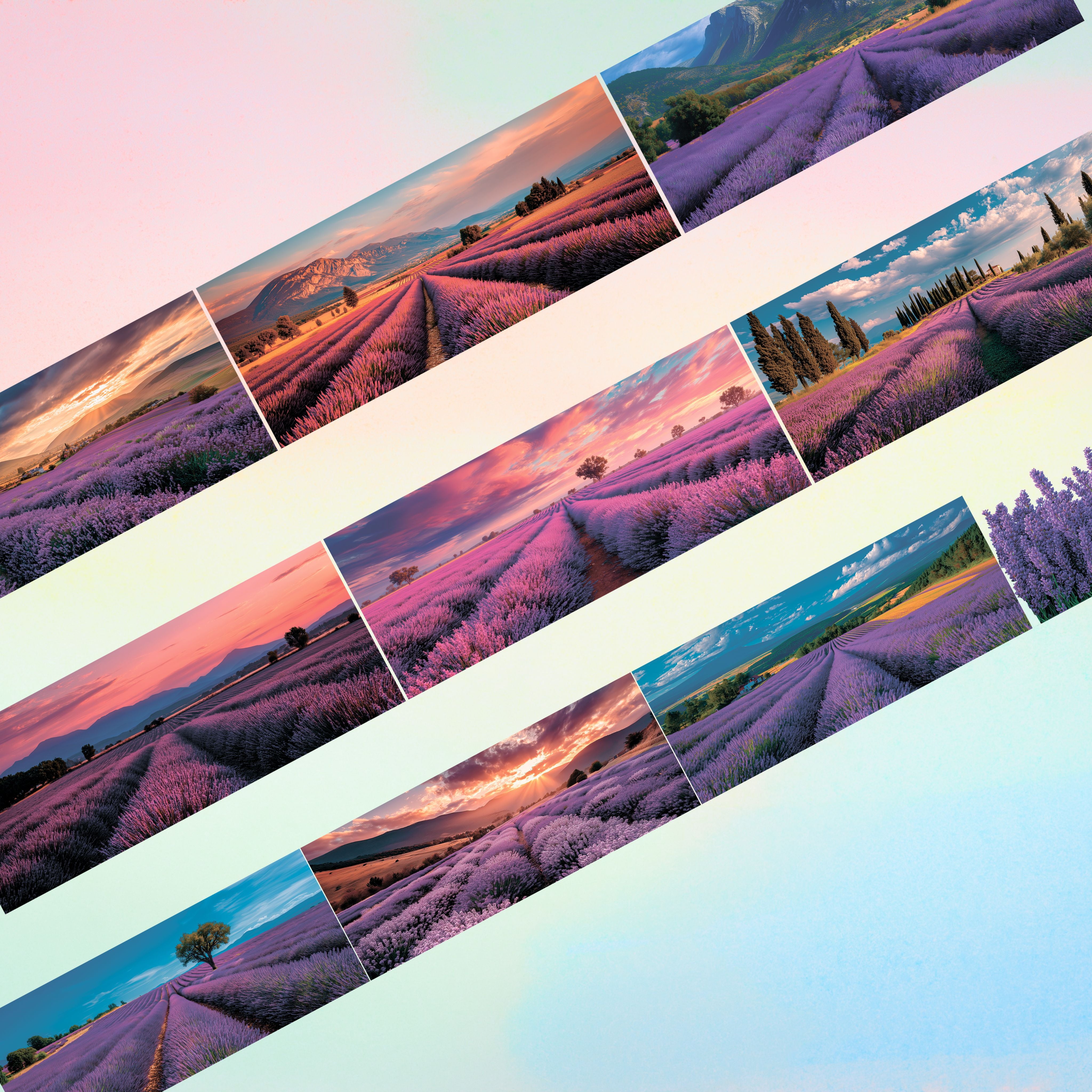 Queens Art Lavender fields PET Tape 10cm x 2.5m