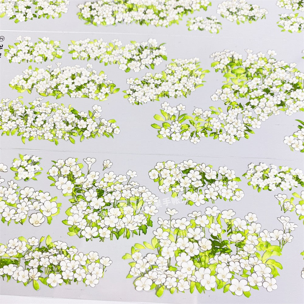 Fresh Green Leaves PET Tape – Ancient Style, 6cm x 60cm - ViktaShop