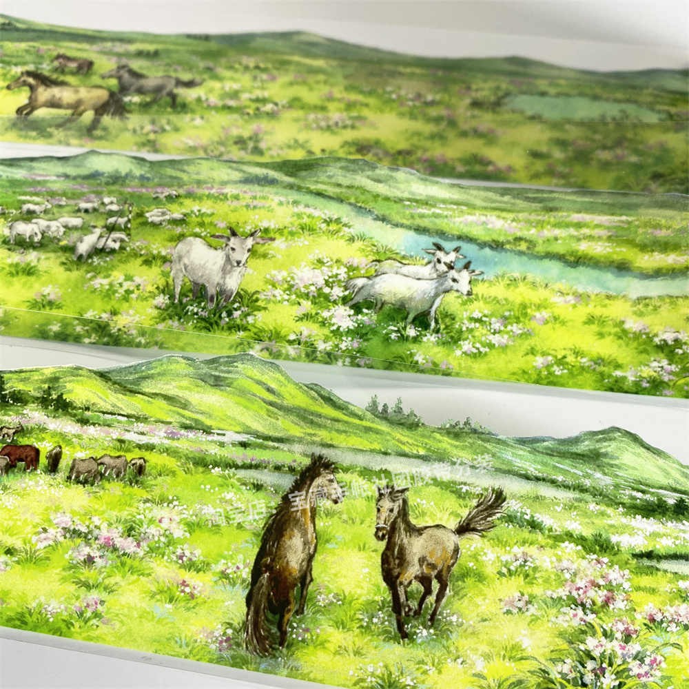 Grassland horse ancient style PET tape 5,5 cm / 1 m