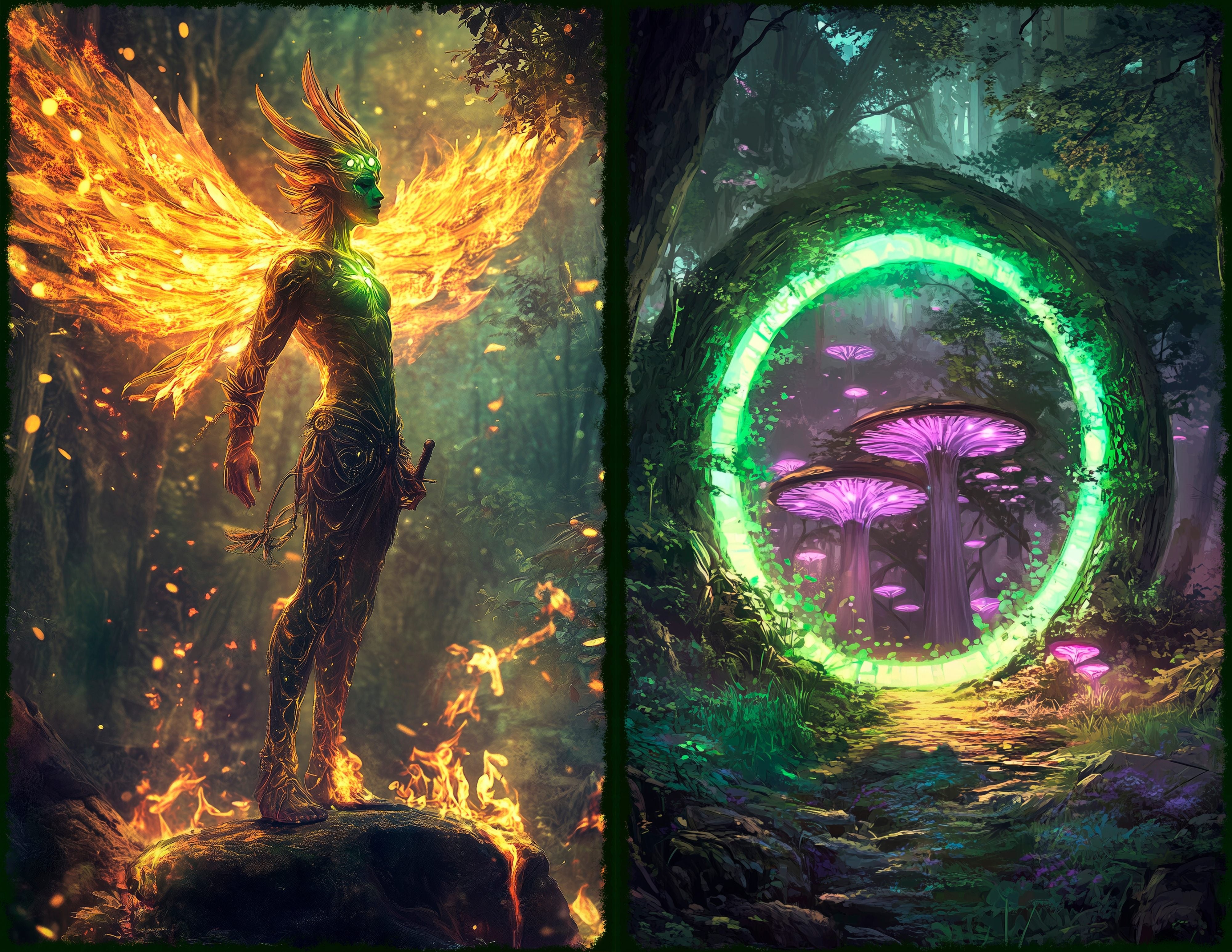 LunicArtDesign Fairy Fantasy material paper 5.5 x 8.5 inches 20 different sheets - ViktaShop