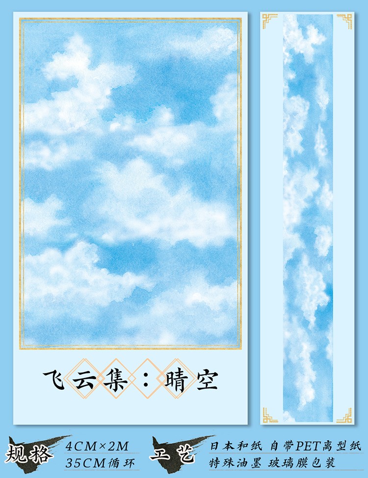 Ceenie and Cloud papet tape 4 cm / 200 cm - ViktaShop