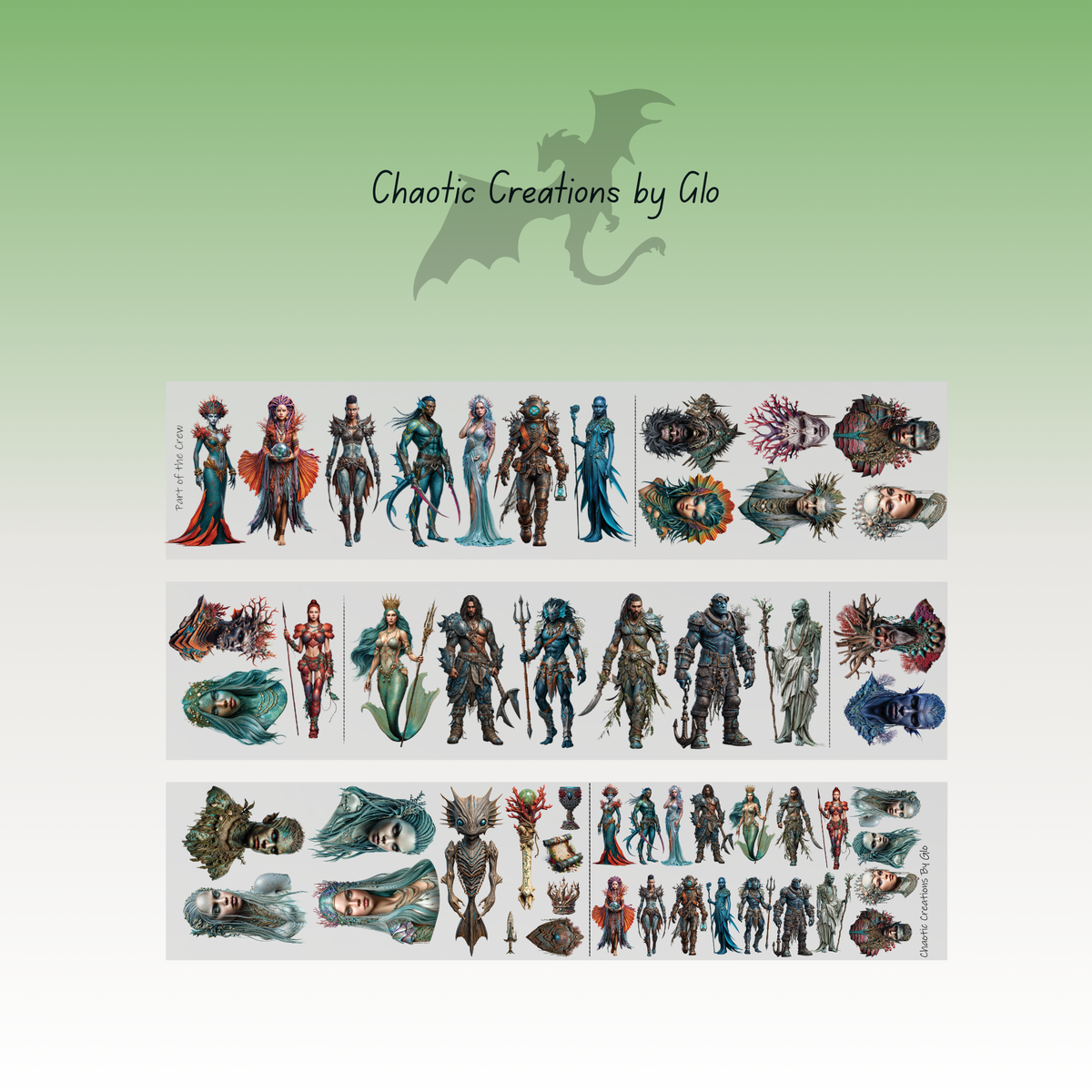Chaotic Creations by Glo Part of the Crew PET Tape 9cm x 1.25m