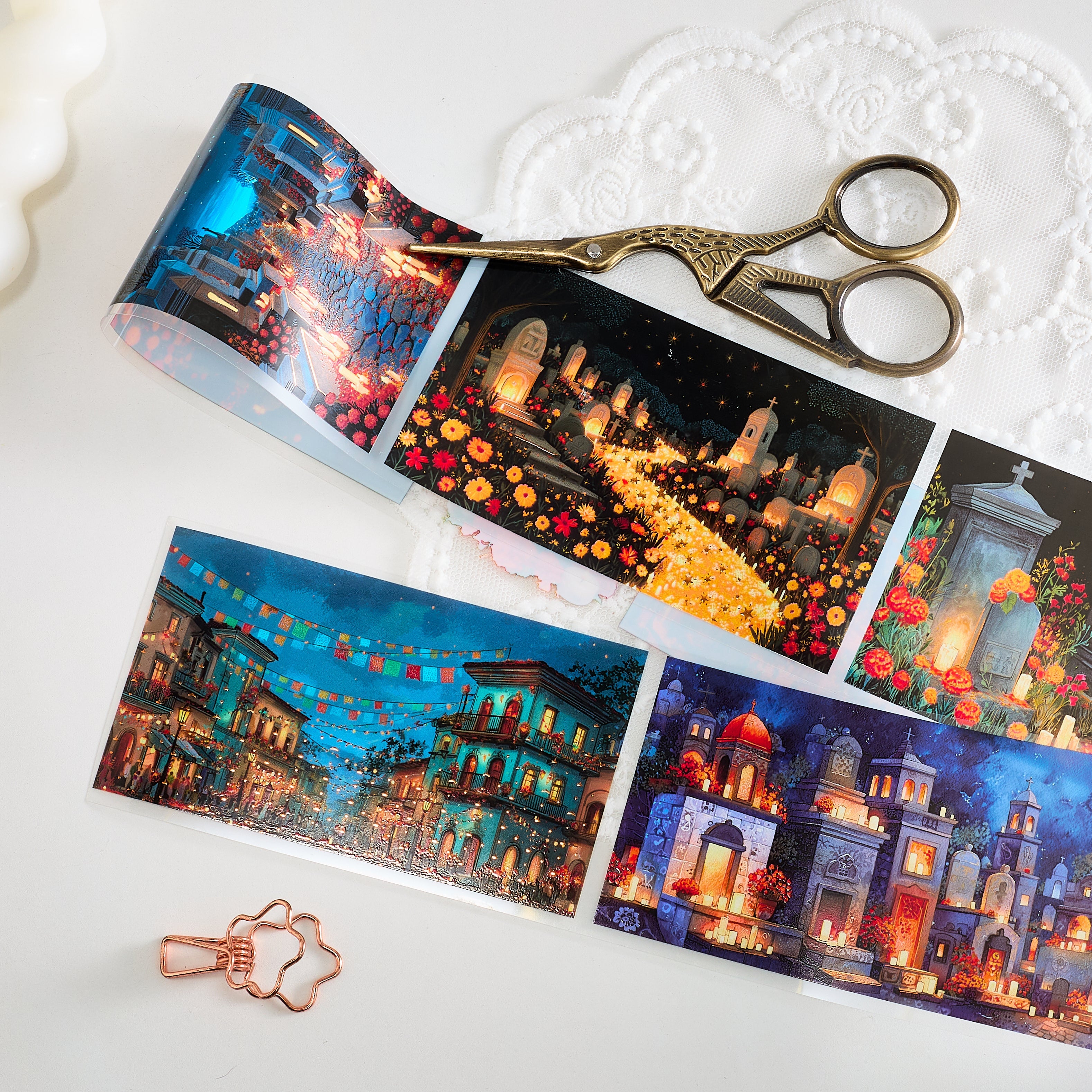 Shiimmer Path Of Golden Blooms PET Tape 6cm x 1m