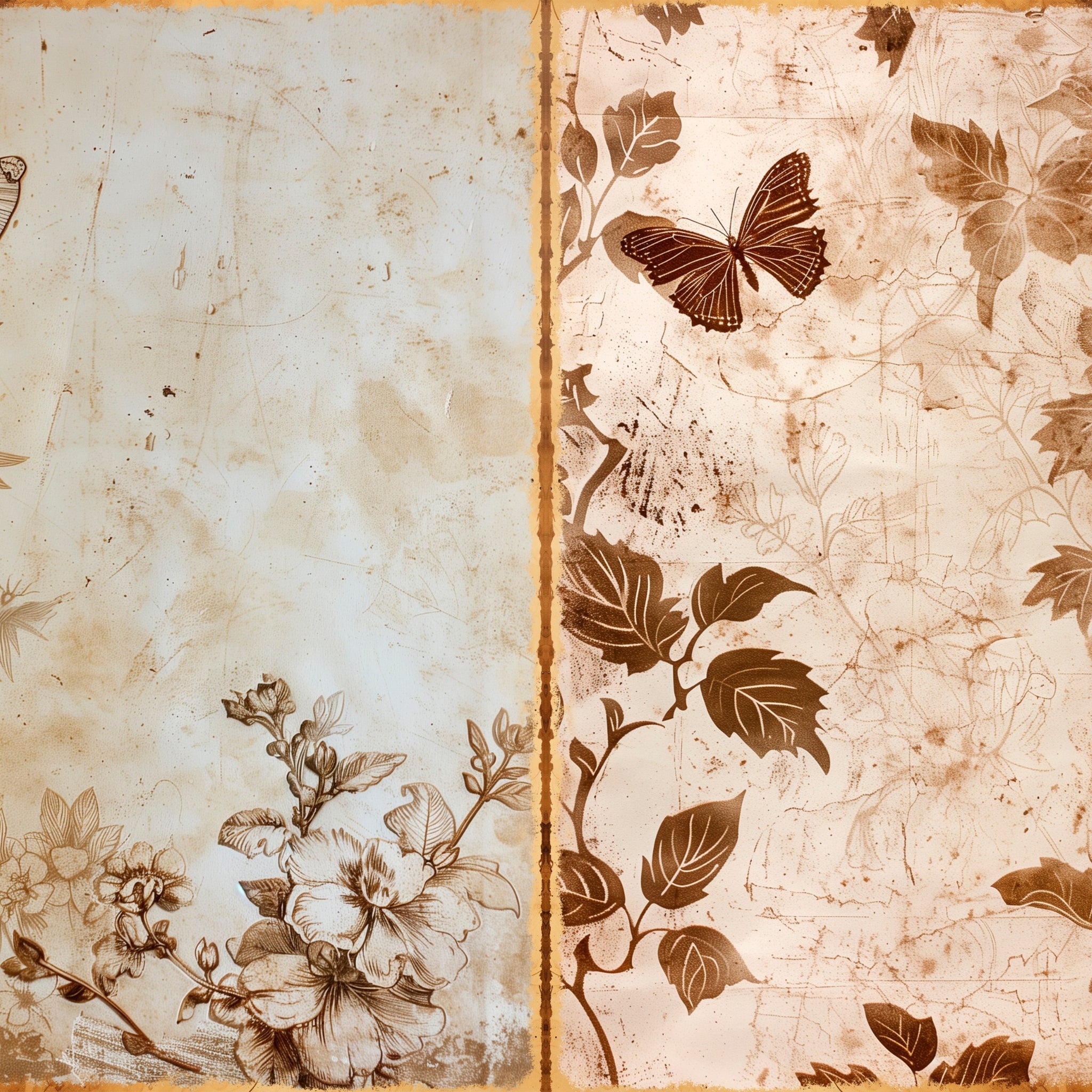 LunicArtDesign Grungy material paper 5.5 x 8.5 inches 20 different sheets