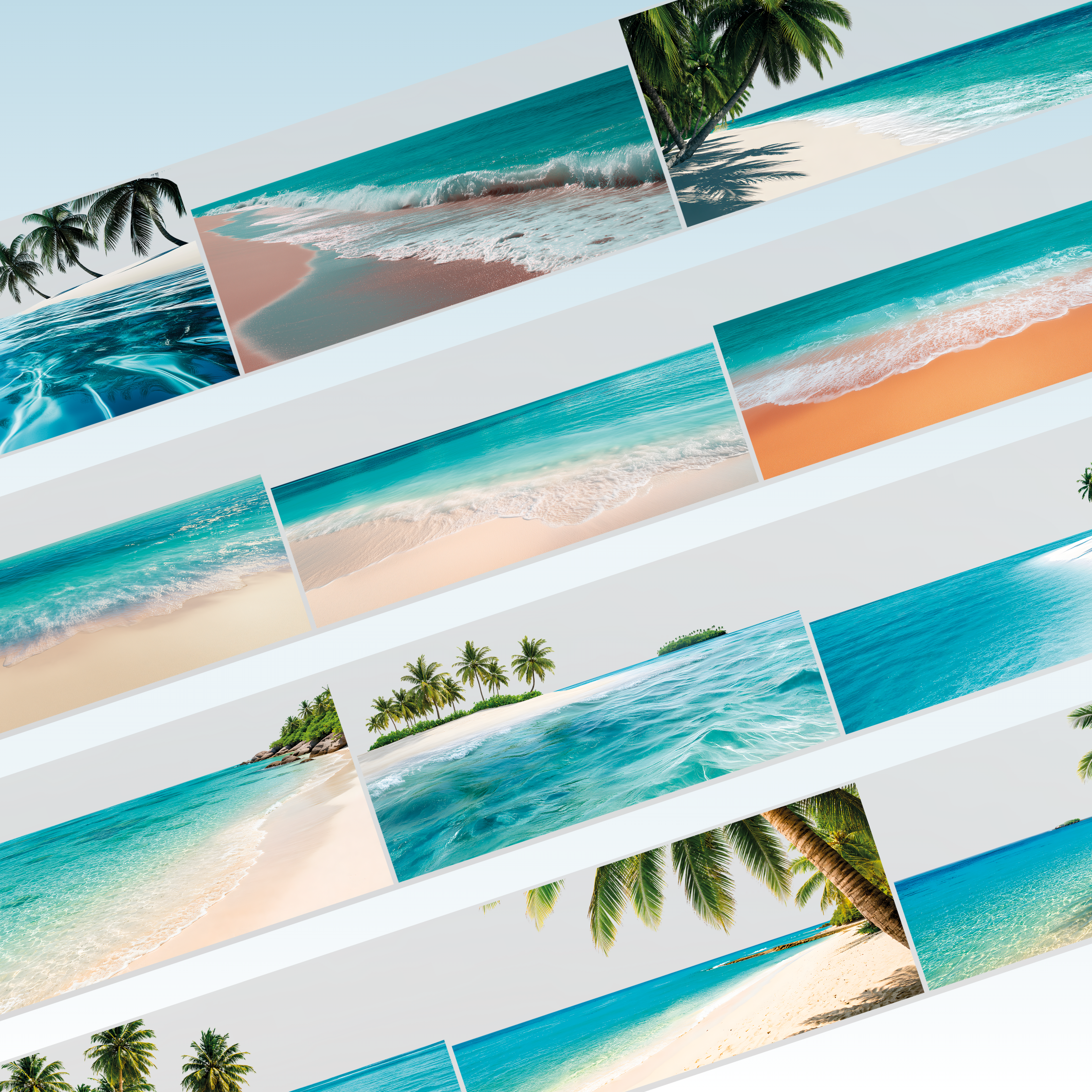 Kittys Journal Beach Background PET Tape 10cm x 2.5m