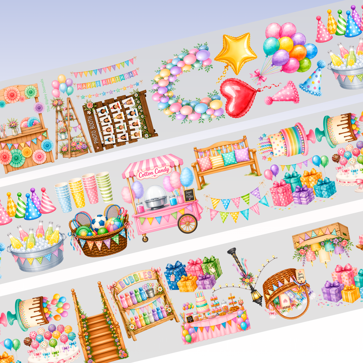 The Ripley Journals Birthday Party Decor PET Tape 9cm x 1,25m