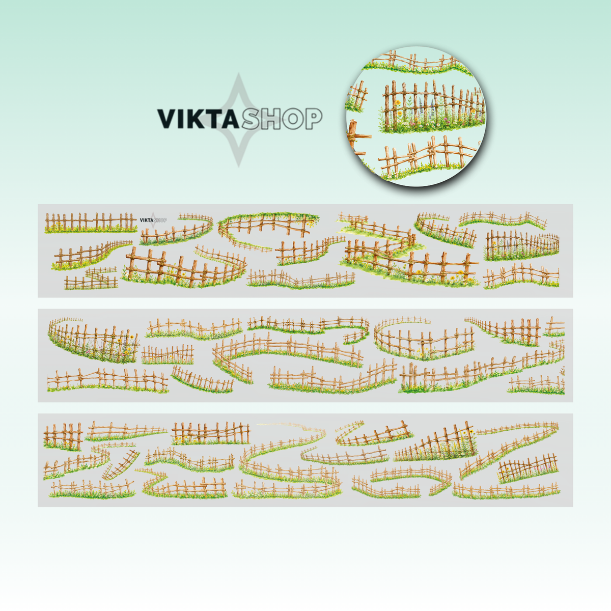 Viktashop Fences PET Tape 7cm x 1.25m