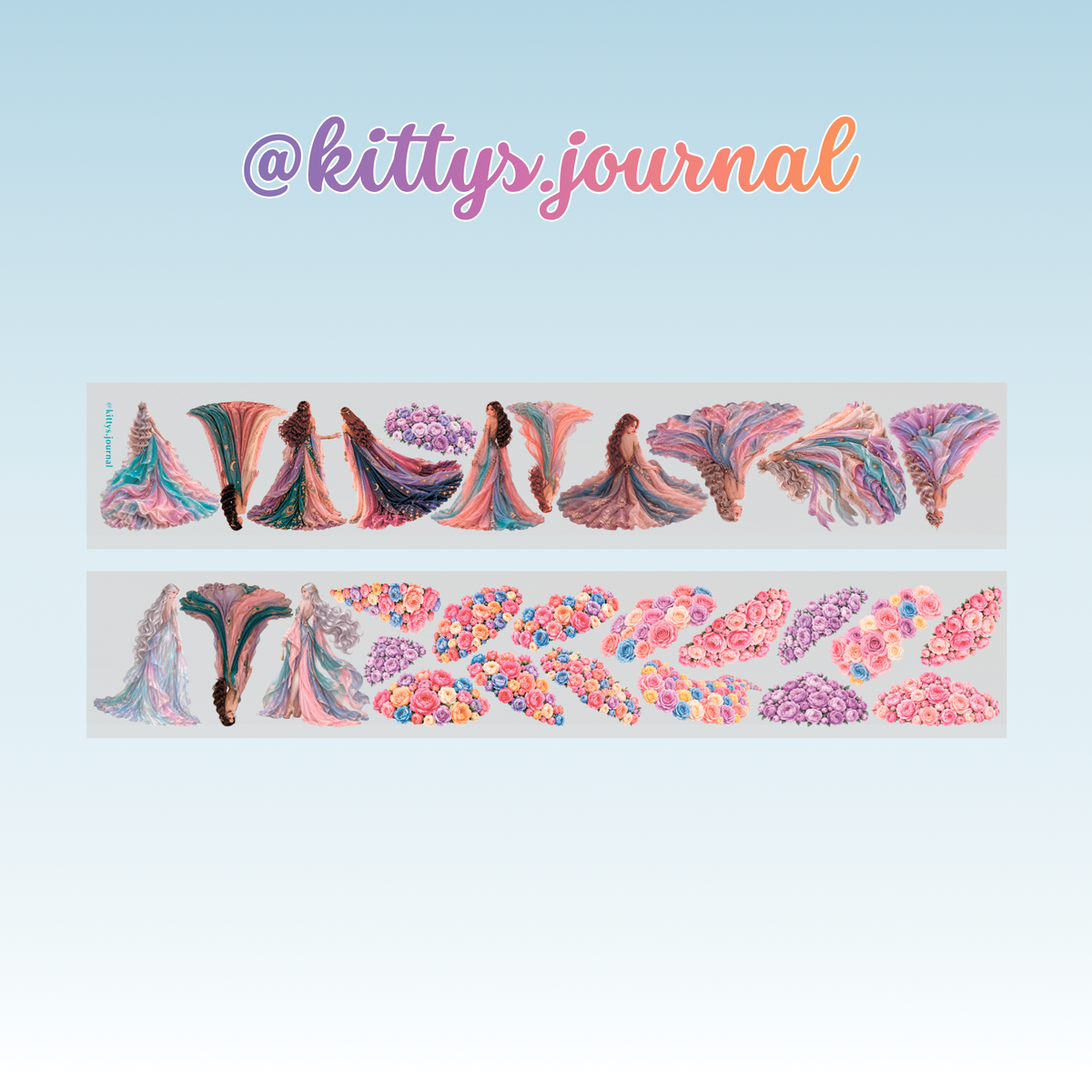 Kittys Journal Flower Grace PET Tape 10cm x 1.25m