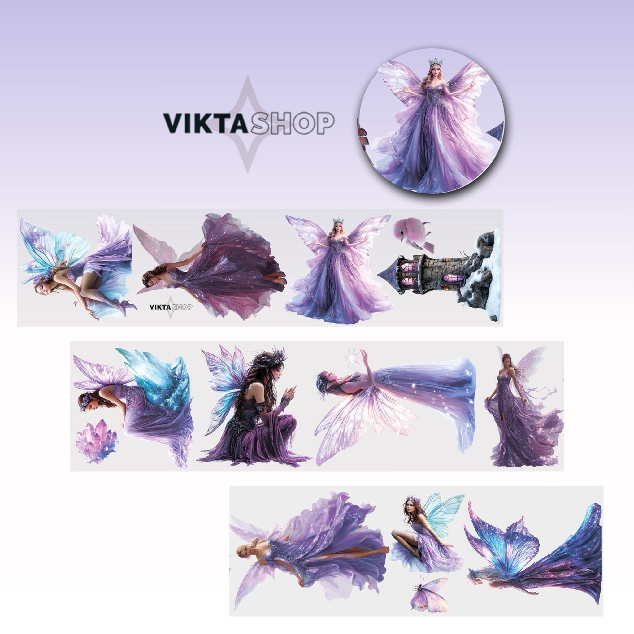 Viktashop fairy character PET Tape