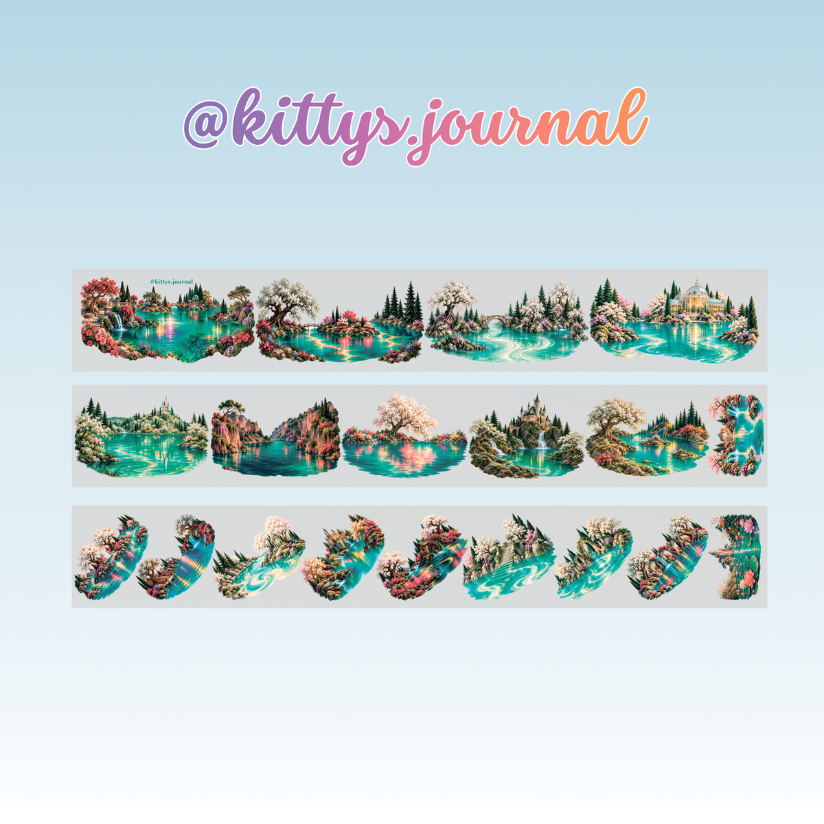 Kittys Journal Dreamscape Waters PET Tape 11cm x 2.5m