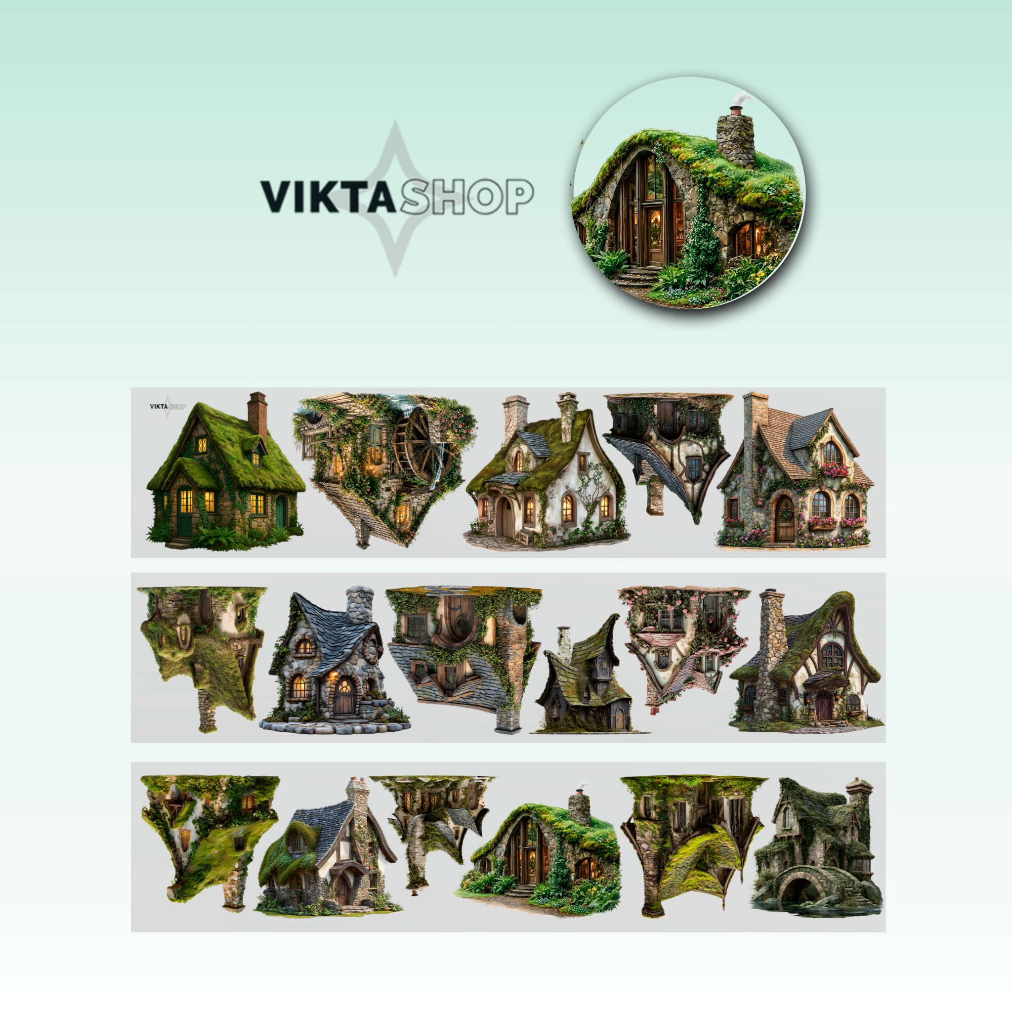 Viktashop Magic House PET Tape 9cm x 1.25m
