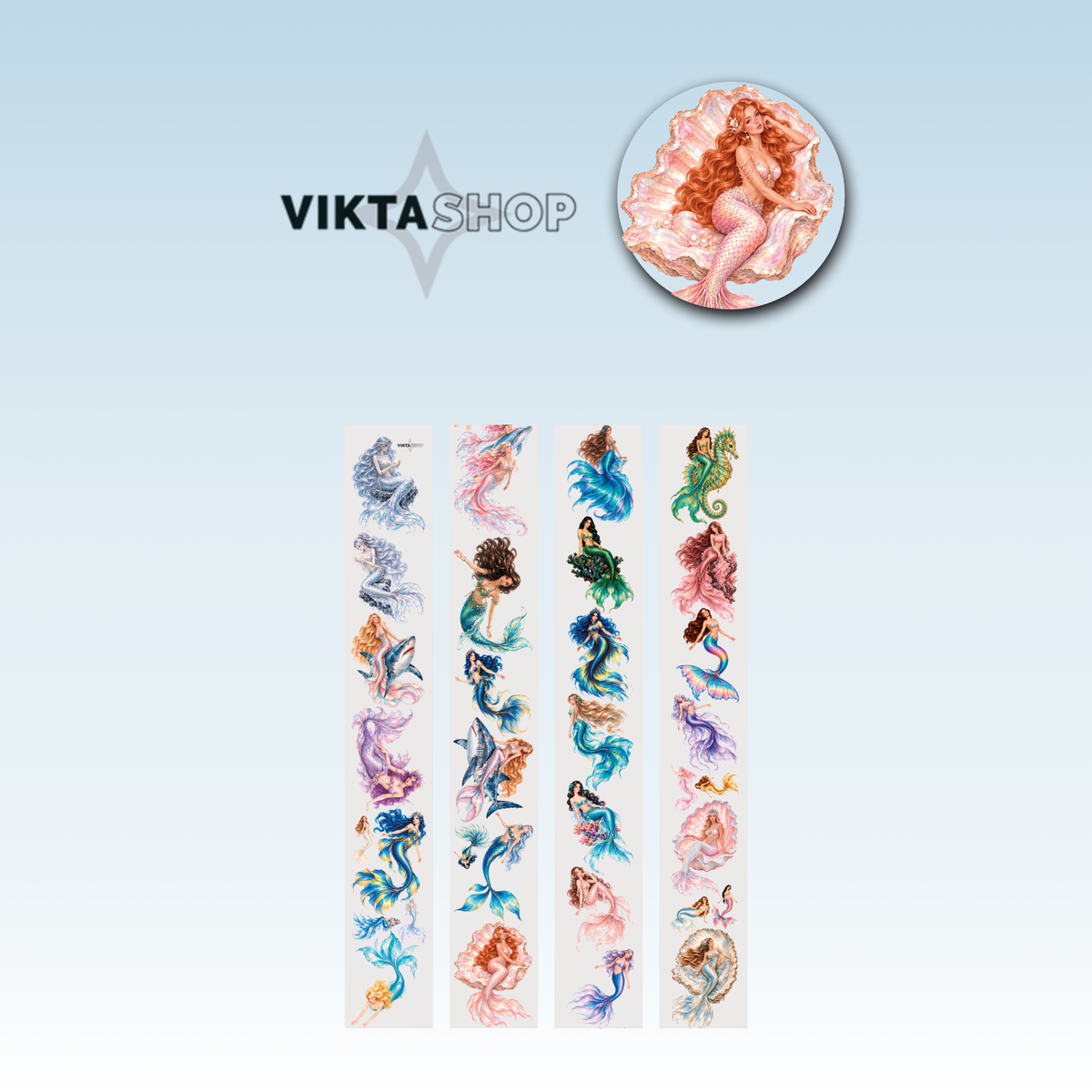Viktashop Mermaids PET Tape 8cm x 2.5m