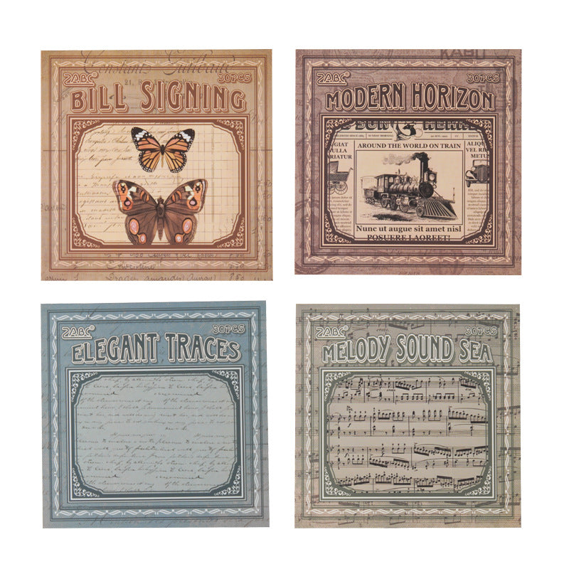 Writable Collage Paper – European Retro Series, 4 Options - ViktaShop