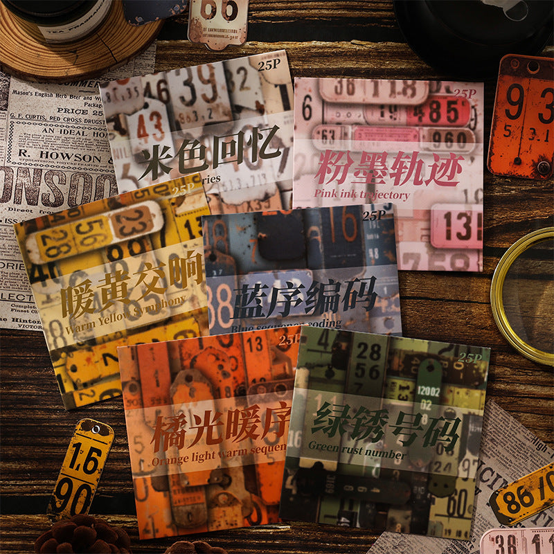 Retro Number Label Stickers – Digital Deconstruction Series - ViktaShop