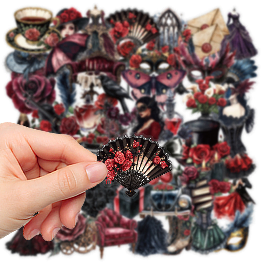 Masquerade Ball Stickers – Decorative Stickers, 50 Pcs - ViktaShop
