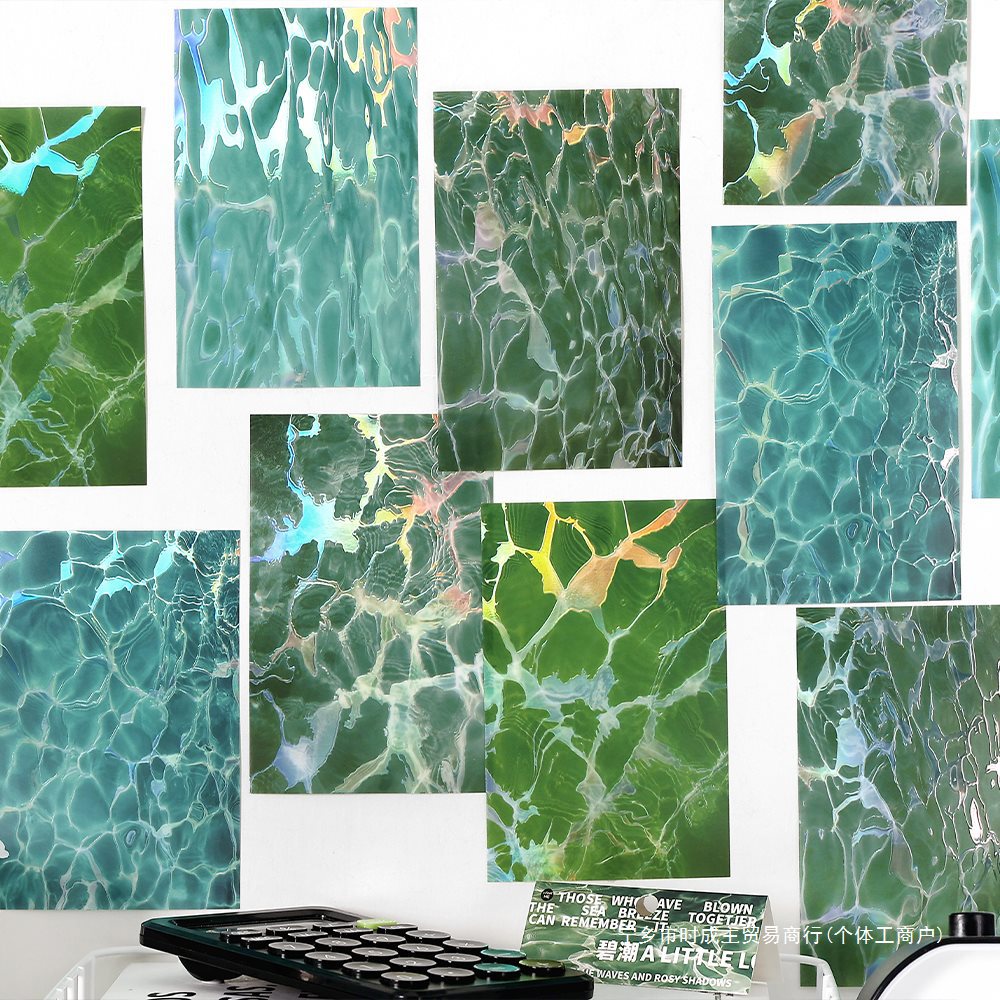 Decorative PET Sticker – Large Background Boil Water Ripple, 10 Pcs - ViktaShop