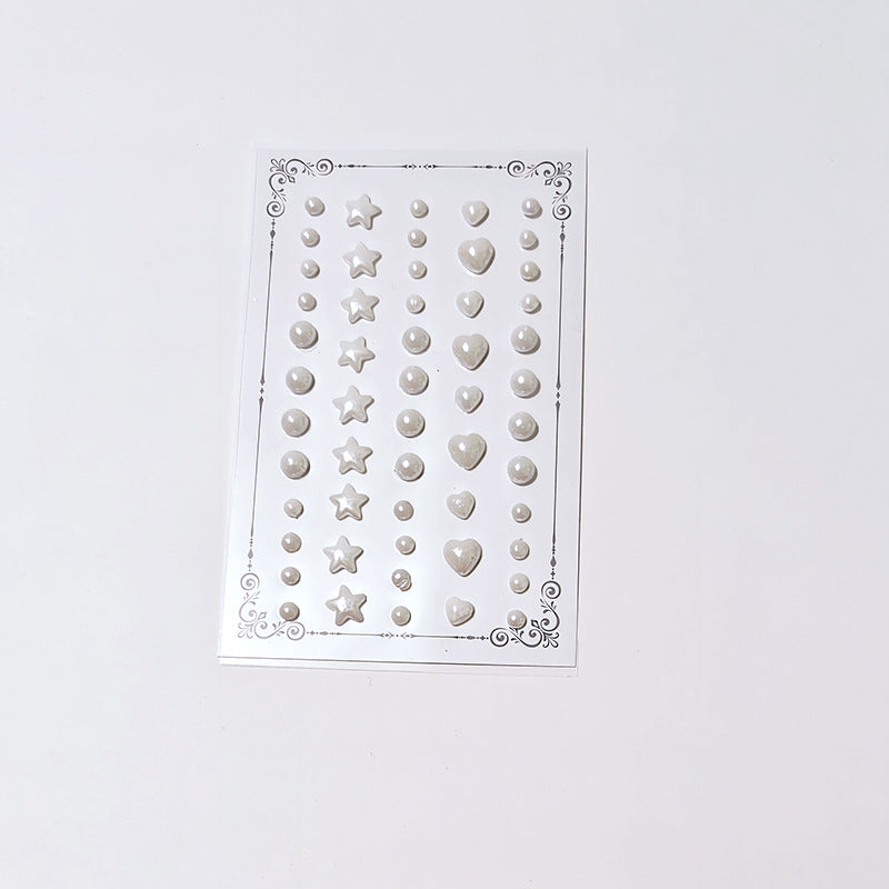 Love Star Ceramic & Pearl Stickers Decorative, 2 Pcs - ViktaShop