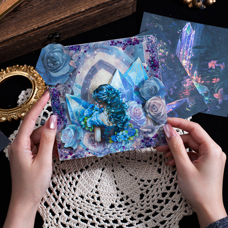 Decorative Paper – Ice Crystal Flower Series, 6 Options - ViktaShop