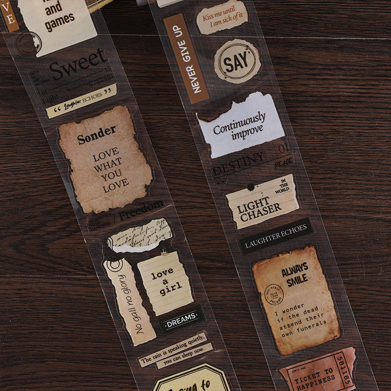 Transparent PET Tape Set - DIY Diary Decoration, 2m - ViktaShop