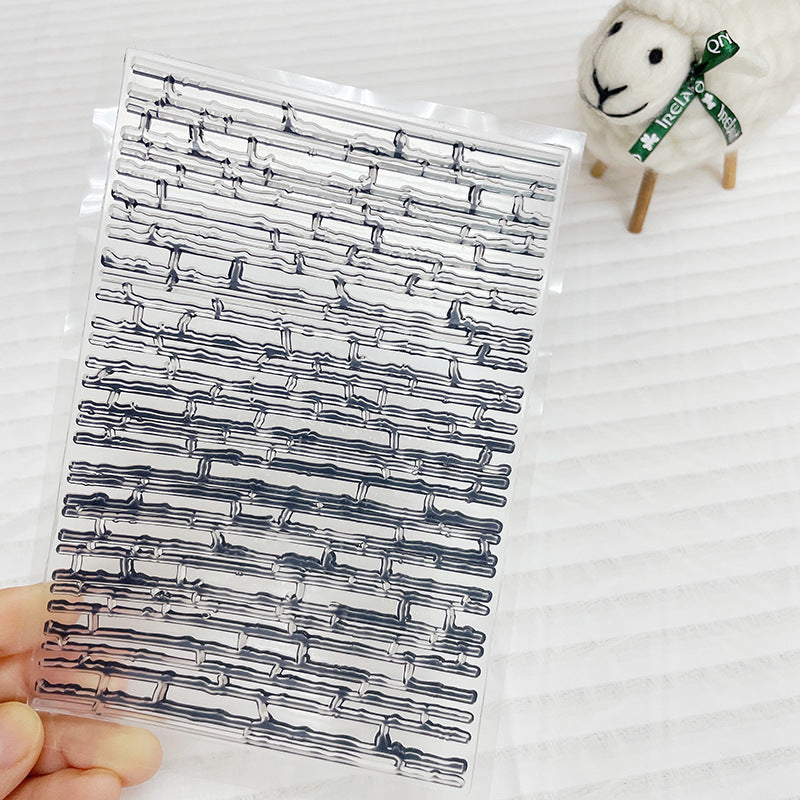 Wall Pattern Transparent Silicone Stamp – DIY Decorative Journal Seal - ViktaShop