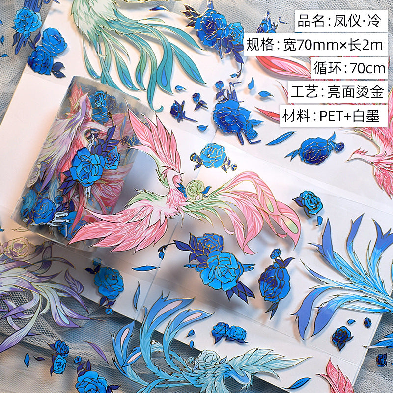 Cute Animal PET Journal Tape Set - Floral & Hemp Stickers, 2m - ViktaShop