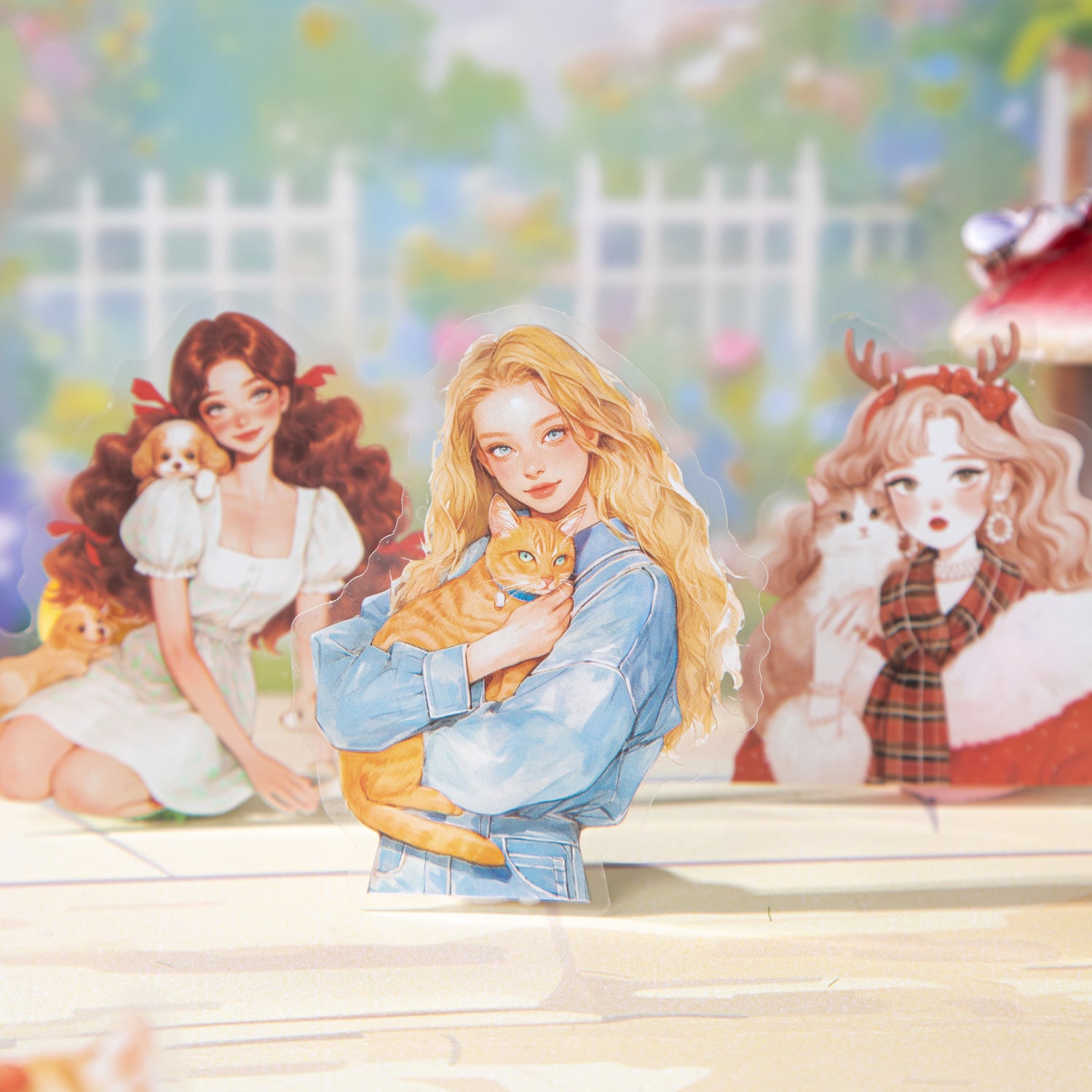 Girls Theme PET Stickers - Strawberry, Meow Claw & More - ViktaShop