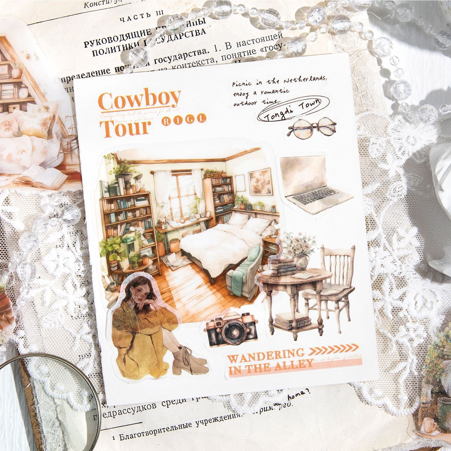 PET Sticker Pack - Daily Life Scenes, 20 Pcs - ViktaShop