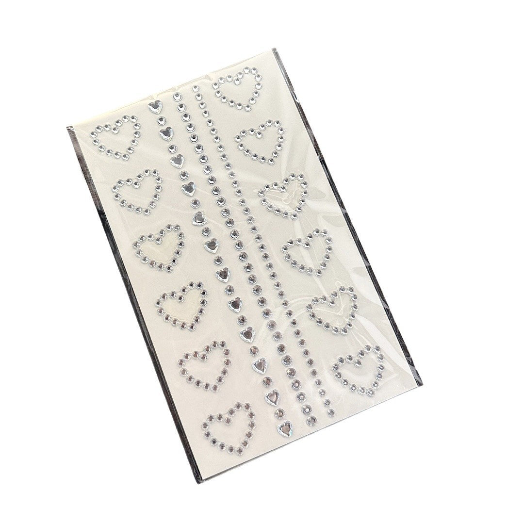 Love Star Rhinestone Stickers – 3D Heart & Bow, Girl Face Decoration - ViktaShop