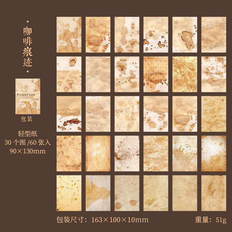 Retro Material Paper – Years Memories Series, 4 Options - ViktaShop