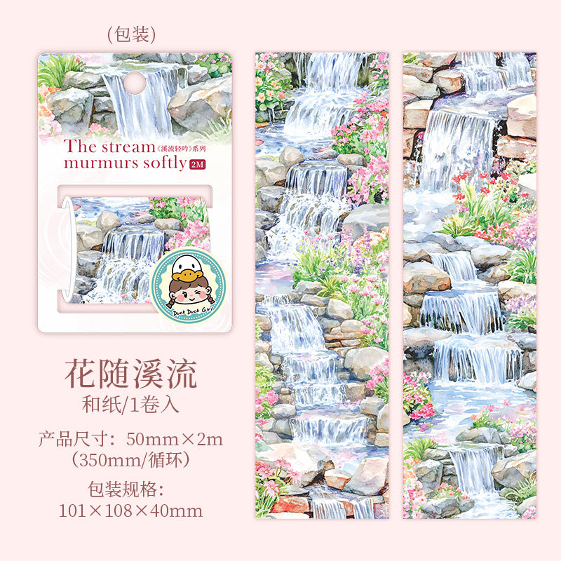 Paper Tape – Stream Humming Series, Landscaping Theme, 6 Options - ViktaShop